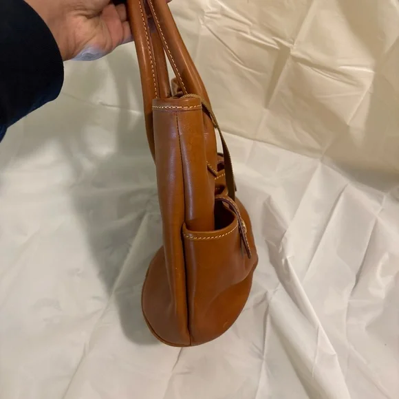 Dooney & Bourke Chestnut Brown Leather Pocket Tote - Picture 4 of 12